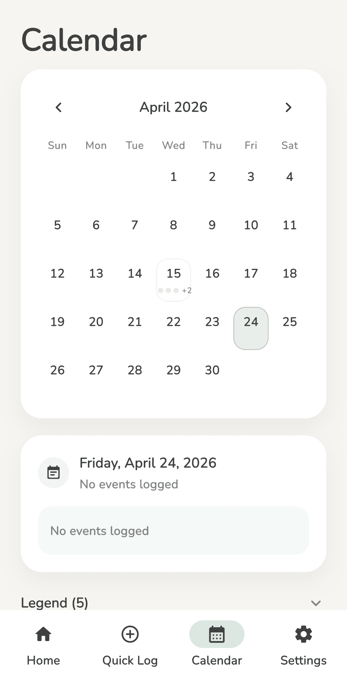 Occur calendar